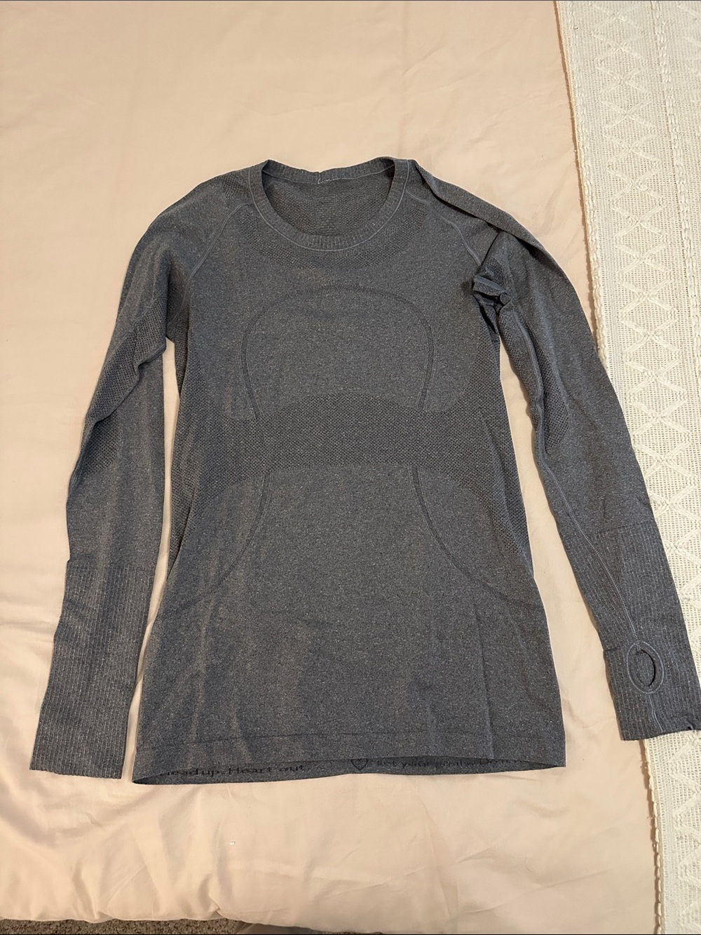 lululemon athletica Charcoal Long-Sleeve Seamless Crew Top